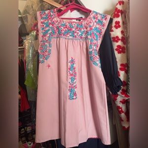 COPY - Mi Golondrina stripe Flores dress